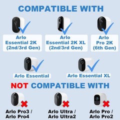DIANMU Solar Panel Arlo Essential Series Pro 2K 6th Gen Cam 1 Pack