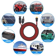10ft Solar Panel Extension Cable Wire XT60 Female to Solar Connectors Cord 12AWG