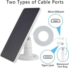 Continuous Power Supply Solar Panel Bundle for Outdoor Security Cameras – 2 Pack