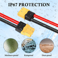 XT60 Extension Cable 10AWG 40FT XT60 to XT60 Cable with Male to Female Connector