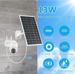 New 13W Solar Panel For Outdoor Security & Trail Cameras, USB-C, Micro USB