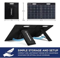 Westinghouse New In Box WSolar100p 100w Portable Solar Panel with all cords