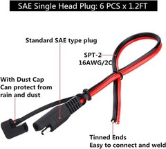 SAE Connector DC Power Extension Cable 16 AWG Automotive Battery Quick…