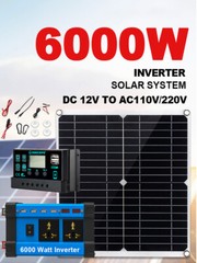 6000W 110V 100A Solar Panel Kit Complete Solar Power Generator Home Grid Syste