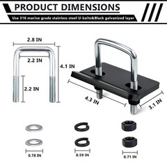 Tensor de enganche antisonajero para enganches de 1.25 y 2 pulgadas
