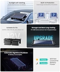 Upgraded 7.5W-Solar-Battery-Trickle Solar Powered Battery Chargers 7.5w-B
