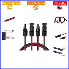 20ft Solar Panel Extension Cable Set, Weatherproof, Red & Black