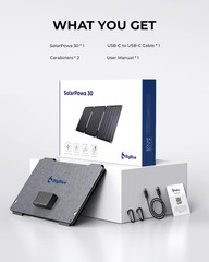 [Upgraded] BigBlue 30W Solar Panel Charger with Fast Charging USB-A and USB-C…
