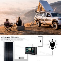 6000W Complete Solar Panel Kit Solar Power Generator 100A Home 110V/220V System