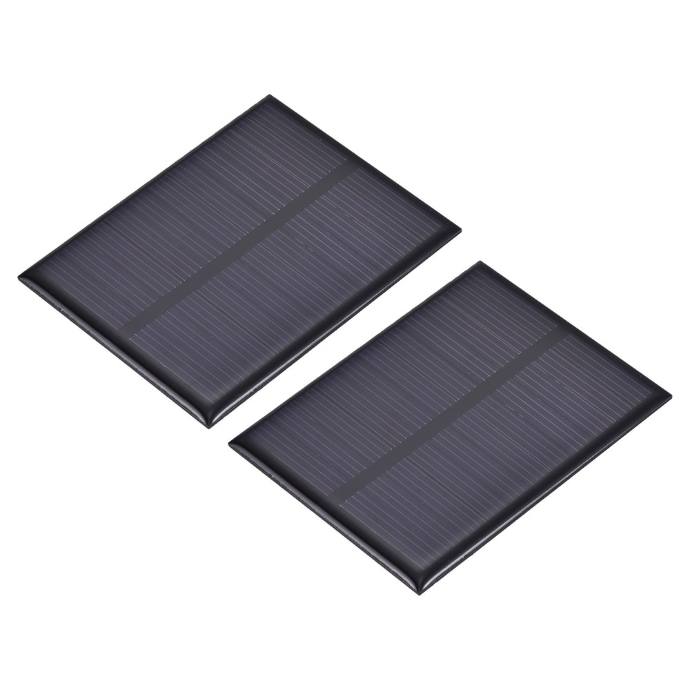 2Pcs 5.5V 0.495W 90mA Mini Polycrystalline Solar Panel 2.8×2.2″/70x55mm