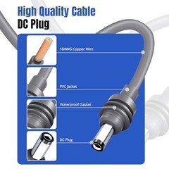 Mini Starlink Power Cable Kit with SAE Quick Disconnect Polarity 10Ft-Kit