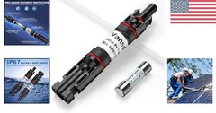 PV Male & Female Connector for 30A Solar Fuse Holder – 1000V DC Safety Device