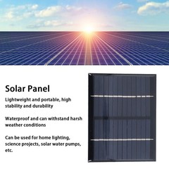 Solar Panel Waterproof 1.5W 12V DIY Solar Panel For Solar Toys/Lights/ NY