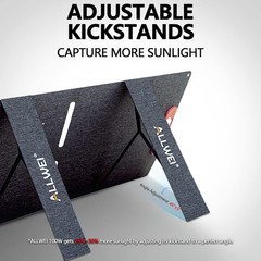 ALLWEI 200W Portable Solar Panel 18V 3-in-1 Mono PV Home Off-Grid Battery