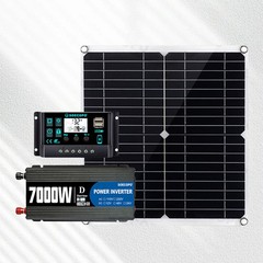 7000W Solar System Kit 12V To 110V Off-Grid Inverter System 100A Controller US