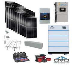 10KW Complete Offgrid Solar Kit – 15K Sol-Ark Inverter + 20.48KW OMO Stack Lithi
