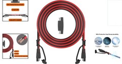 12FT 16AWG SAE Cable for Battery Maintenance and Solar Panels—Durable & Reliable