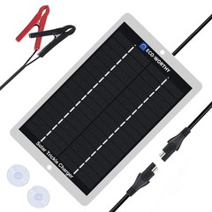 12V Solar Battery Charger, Portable Waterproof Trickle Maintainer for Car, Truck