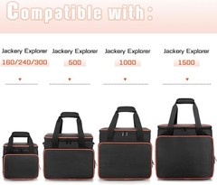 Waterproof Nylon Travel Bag for Jackery Explorer 160/240/300 – 3 Compartments