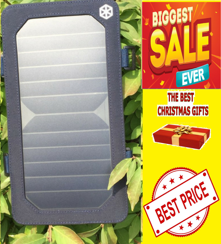 Solar Charging Charger Panel USB BLUE Mobile ANDROID,DEVICES Smart Phone NEW