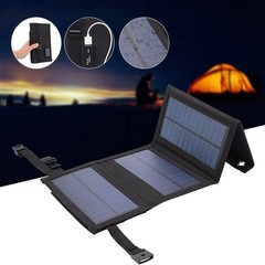 30W Sun Power Folding Flexible Solar Mat Blanket Solar Panel Kit Camping Charge