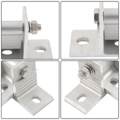 4 Packs Solar Panel RV Tilt Mount Brackets SetAdjustable Angle for Roof Install