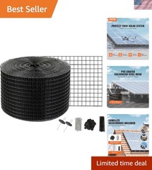 Solar Panel Bird Guard 8inch x 98ft PVC Coated Wire Mesh Roll Kit with 100pcs…