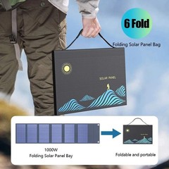 Portable Solar Charger Featuring Dual USB & 18V DC Outputs – 600W or 1000W