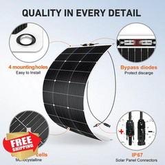 DOKIO 100W 18V Flexible Solar Panel Monocrystalline