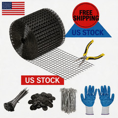 WildVenture Solar Panel Critter Guard Kit – Black Coated Wire Mesh 6in x 50ft