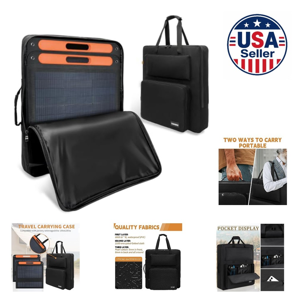 Solar Panel Bag Large Capacity 23.5 x 27 Inch Waterproof 600D Oxford Cloth