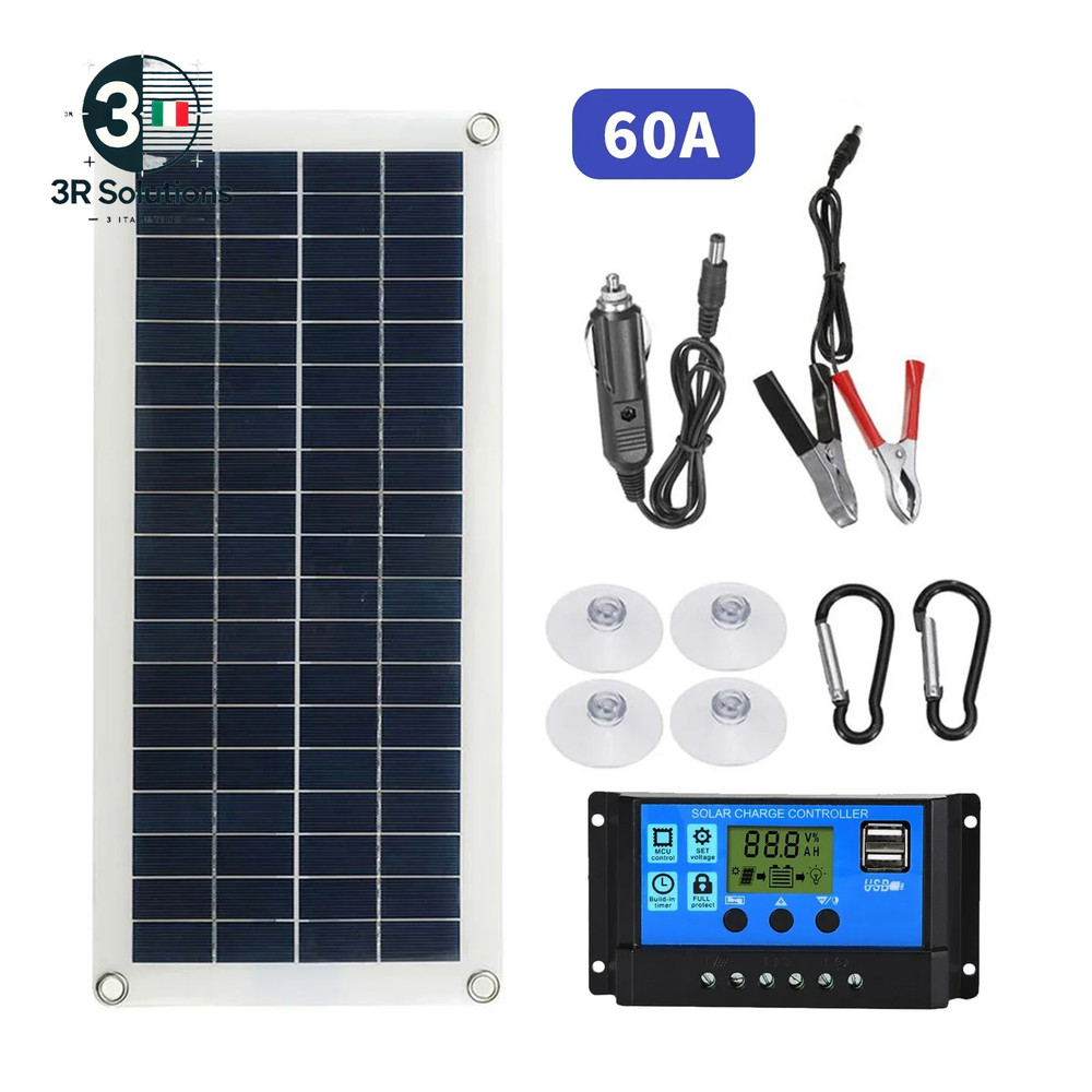 Solar Panel 12V Solar Cell 60A Controller Solar Panel for RV Phone