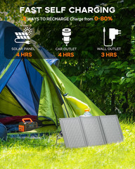 150W Peak Solar Generator with 30W Solar Panel 111Wh Camping Portable Power Stat