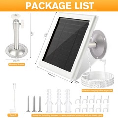 5W Solar Charger for Ring Stick Up Cam & Spotlight Cam – Waterproof, 16.4ft Cabl
