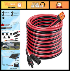 30FT 10AWG Solar Panel XT60i Adapter Connector Extension Cable for Power Station