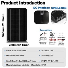 10000W Solar Starter Kit 2x High-Yield Solar Panels + 100A Charge Controller
