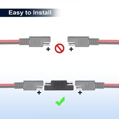 10 Pack SAE to SAE Polarity Reverse Quick Disconnect Cable Plug Adapter