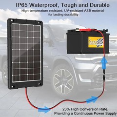 7.5W 20W 12V Solar Panel Kit With Upgraded Controller For Car RV Motorcycle And
