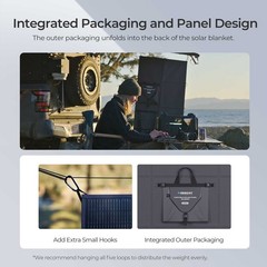 Renogy 200W Portable Solar Panel Blanket For Power Station Generator RV SUVTruck