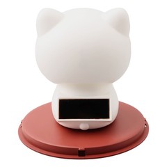 Smiling Eyes Solar Nodding Cat for Car/Home Decoration Cute and Eco friendly