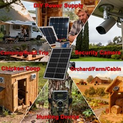 15W Solar Panel Kit with Built-in 16000mAh Battery Voltage: 5V/6V/9V/12V