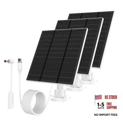 Solar Panels for Ring Camera Outdoor (New Generation) 5W 5V Solar Panel 3 White