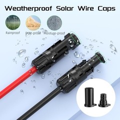 Twelve pairs weather-resistant solar connector caps.