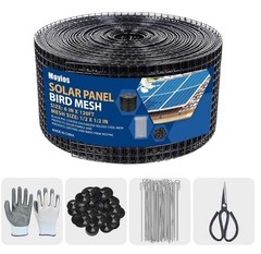 6in x 120ft Solar Panel Bird Mesh Black PVC Coated Steel Solar Panel Bird Guard