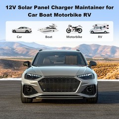 MHPOWOS 12V 10W Solar Panel Charger Car Solar Battery Trickle Charger Maintainer