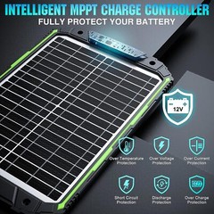 Sun Energise 20W 12V Solar Powered Battery Charger & Maintainer, Built-in Smart