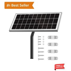 15W 12V 10BB Solar Panel Automatic Gate Openers, Compatible with Mighty Mule,…