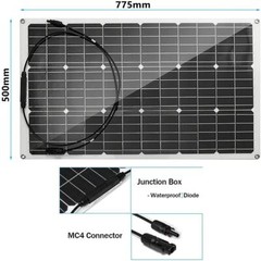 150-900W 12V Monocrystalline Solar Panel Module Off Grid PV Power f/ Home RV Car