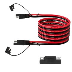 10FT SAE Extension Cable 10AWG with Polarity Reverse Adapter for Solar Panel RV