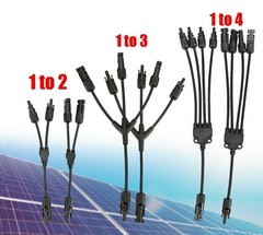 Solar Connectors Y Branch Parallel 1 to 4 Adapter Kit 1000V 2/3/4 Waterproof USA